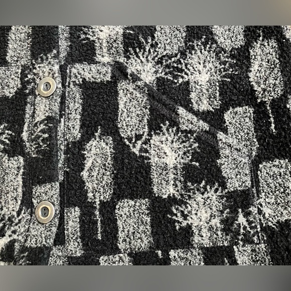 Vintage Visible Ink Wool Blend Vest, Sz. L, Black/Gray, Button Front, Pockets - Picture 3 of 8